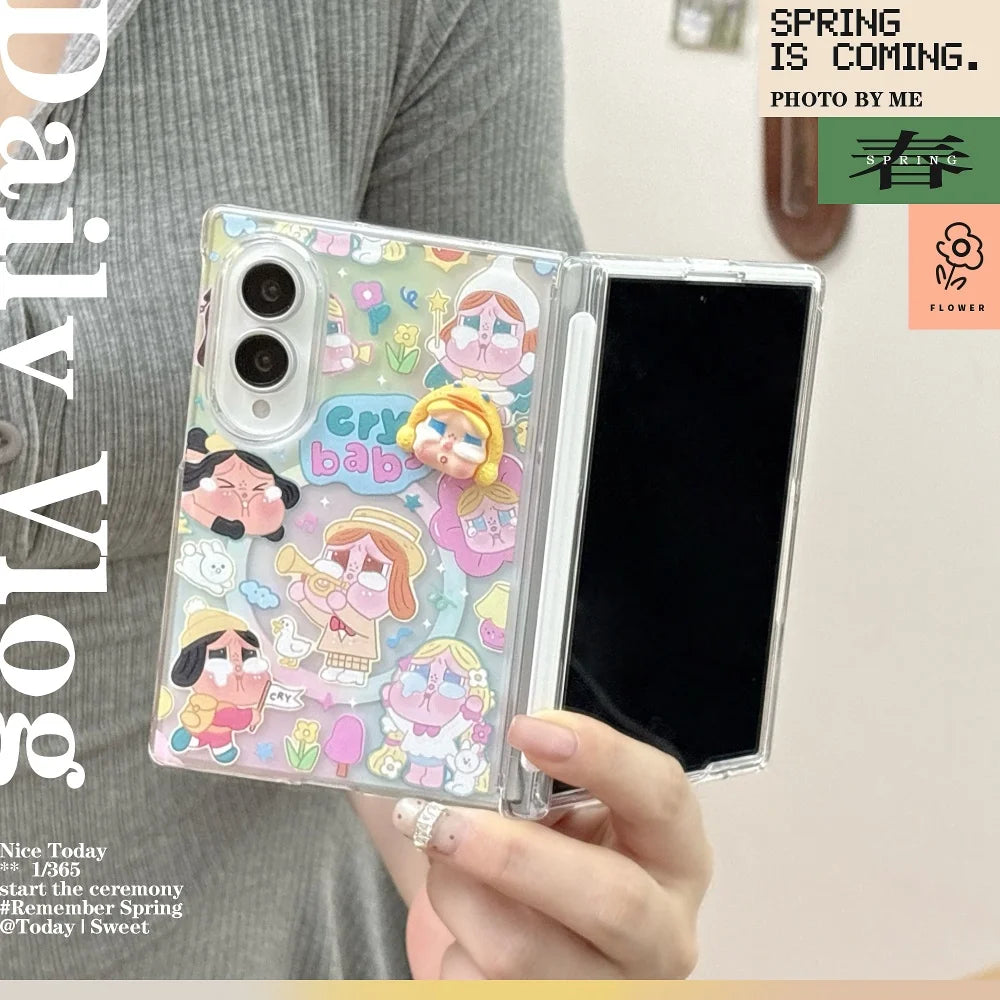 Cute Cartoon Magnetic Phone Case for Samsung Galaxy Z Fold