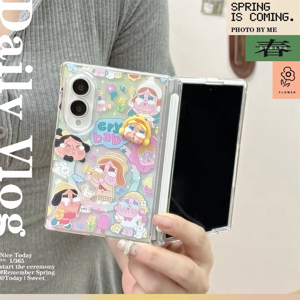 Cute Cartoon Magnetic Phone Case for Samsung Galaxy Z Fold