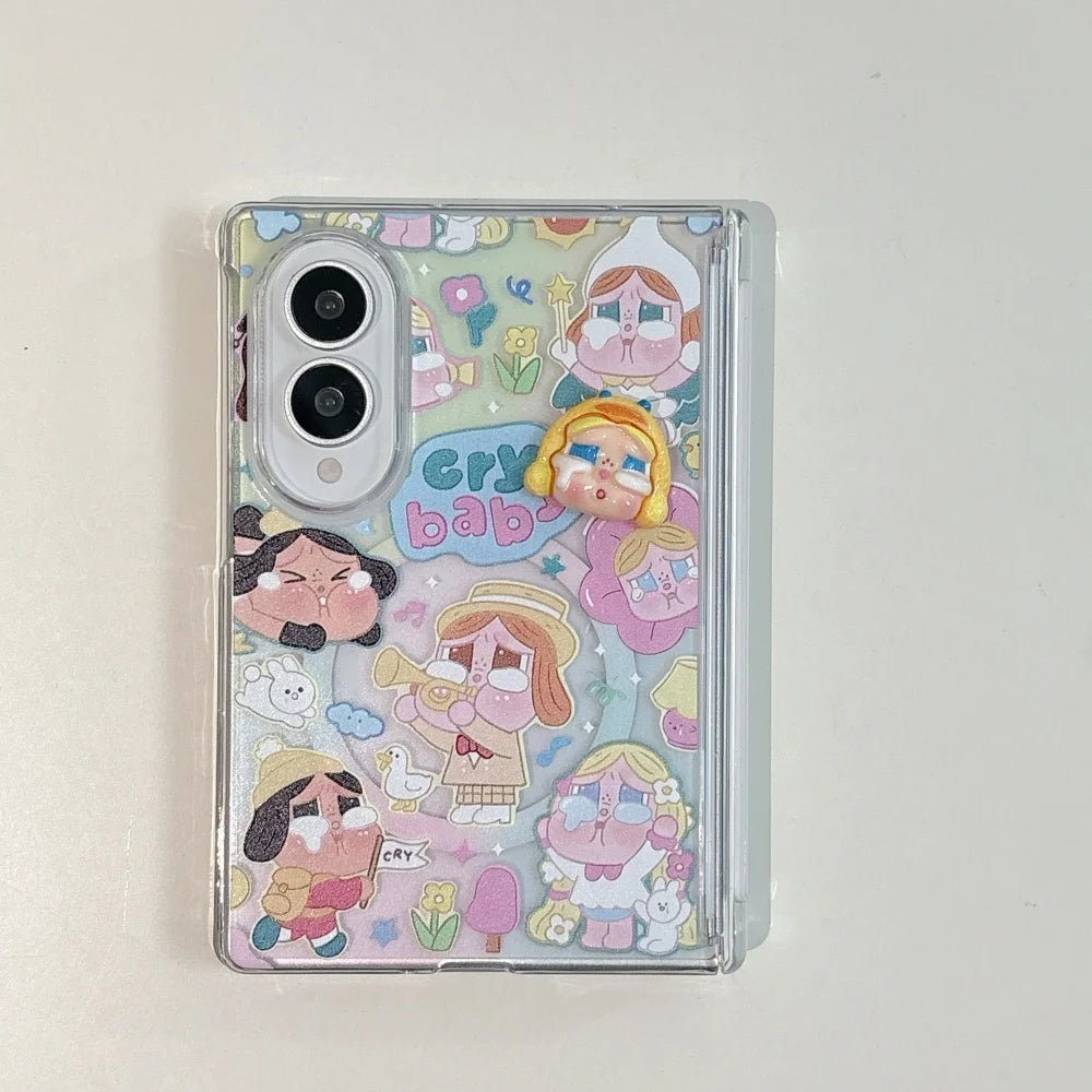 Cute Cartoon Magnetic Phone Case for Samsung Galaxy Z Fold