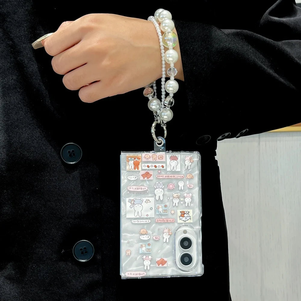 Miffy Rabbit Phone Case with Lanyard for Samsung Galaxy Z Fold