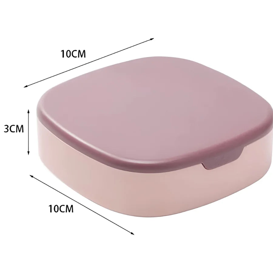 Jewelry Organizer Box, With Mirror Light Pink Purple