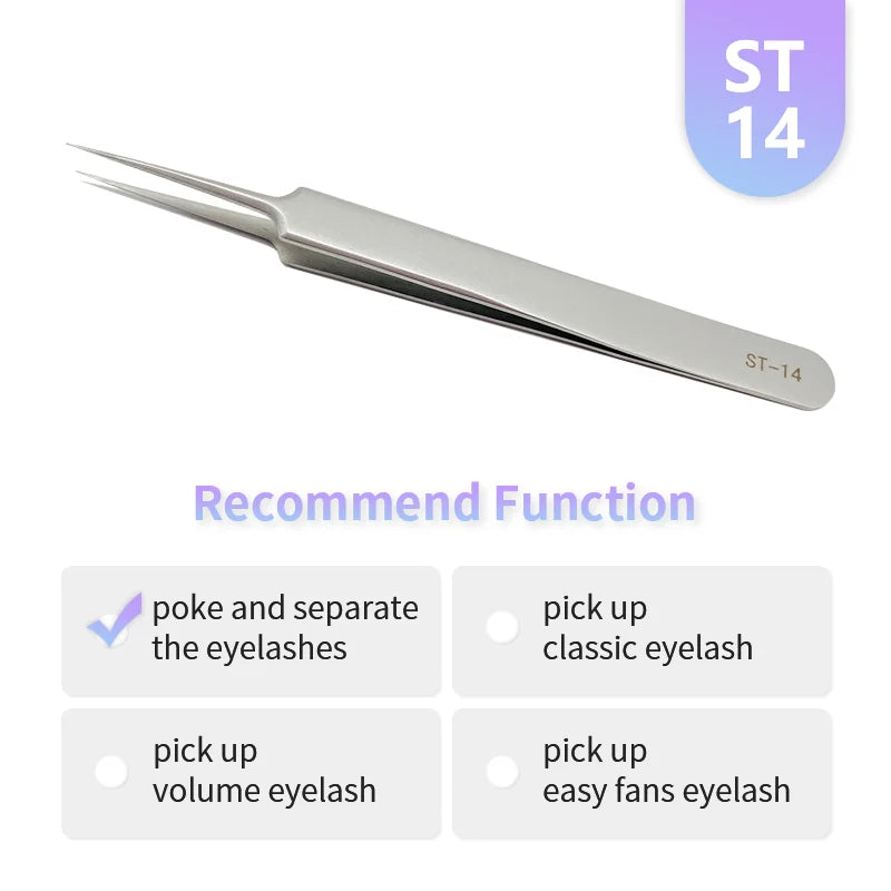 Professional Eyelash Extension Tweezers | Precision Stainless Steel Lash Tweezers