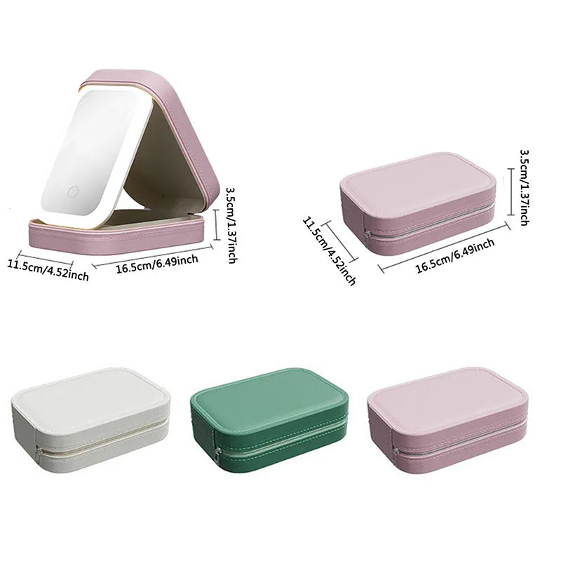 LumiGlow LED Makeup Bag with Mirror