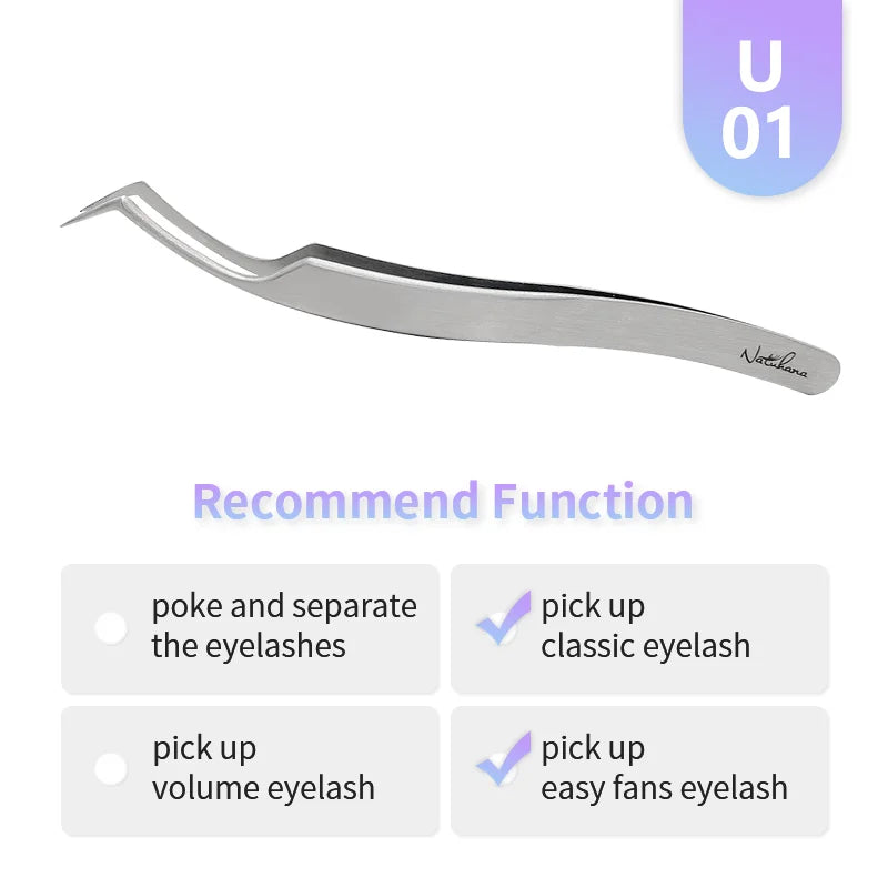 Professional Eyelash Extension Tweezers | Precision Stainless Steel Lash Tweezers