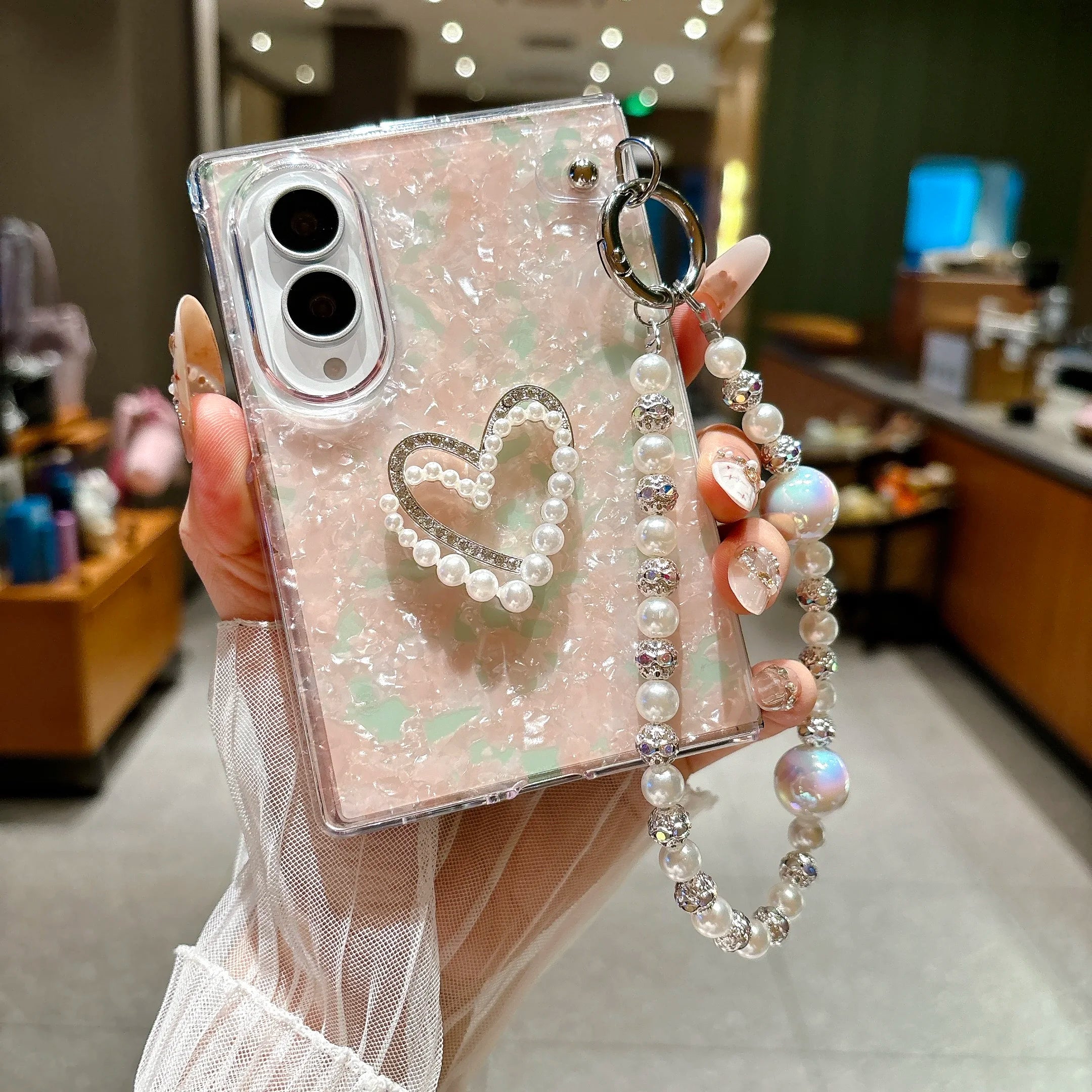 Pearl Bracelet Phone Case for Samsung Galaxy Z Fold *