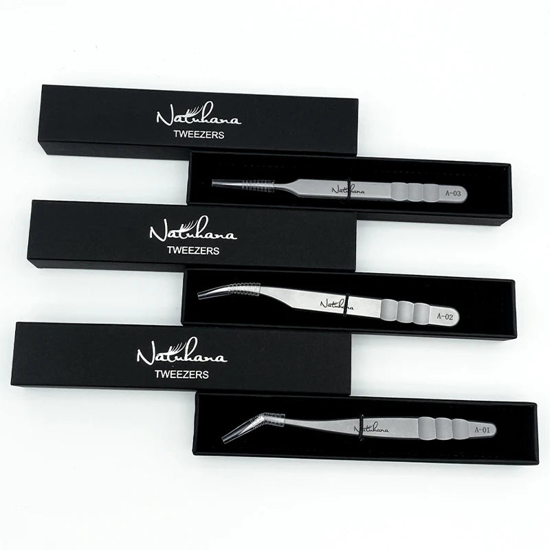 Professional Eyelash Extension Tweezers | Precision Stainless Steel Lash Tweezers
