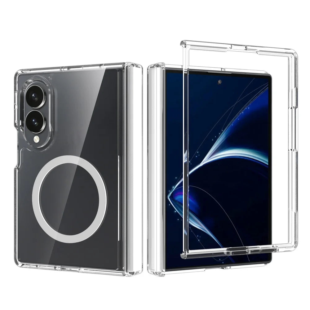Crystal Clear Magnetic Case for Samsung Galaxy Z Fold 6/7/8