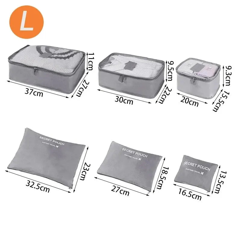 6-Piece Travel Organizer Packing Cube Set