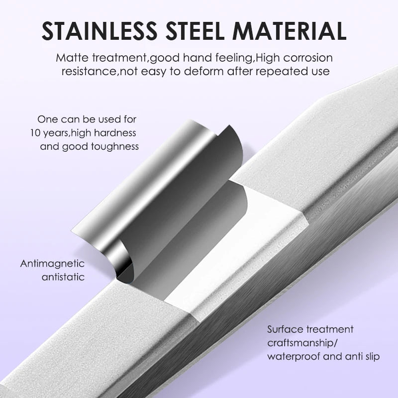 Professional Eyelash Extension Tweezers | Precision Stainless Steel Lash Tweezers