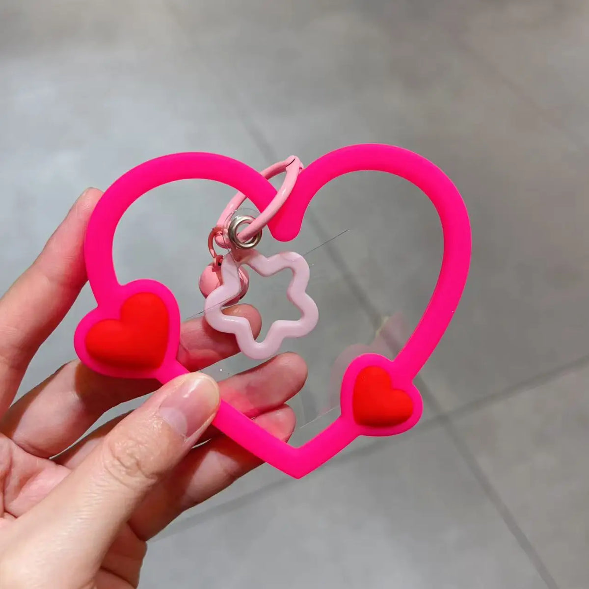 Cute Heart Phone Charm Lanyard Connector - Colorful Heart Phone Case Accessorie