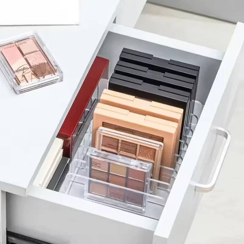Clear 7- Compartment Makeup Organizer