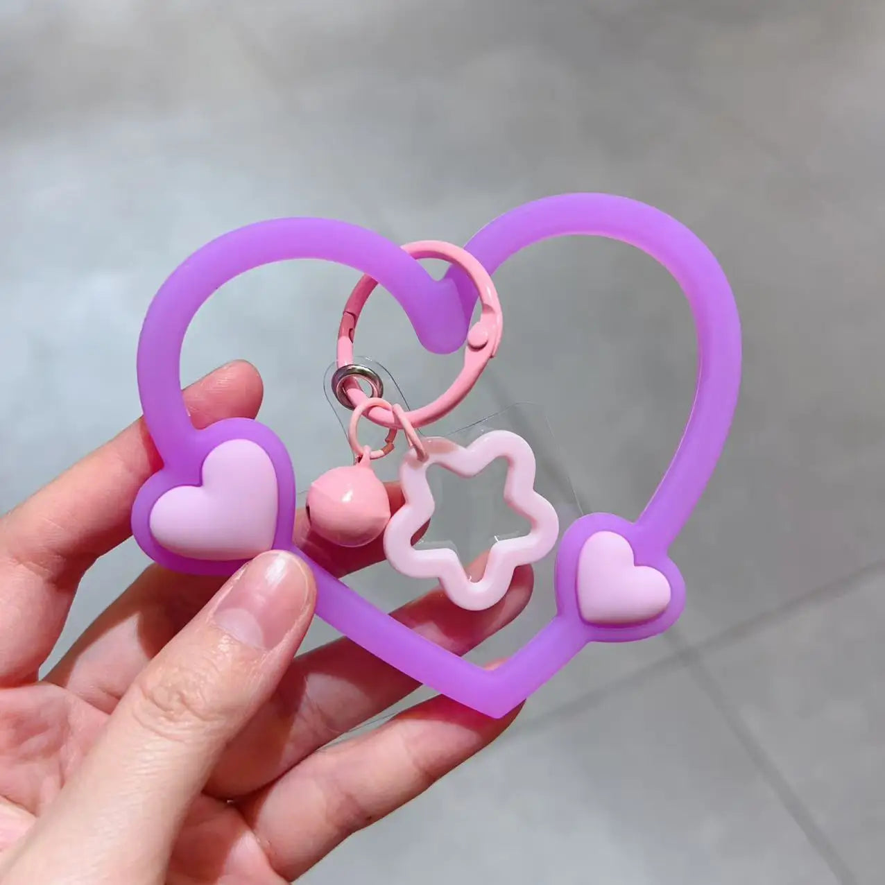 Cute Heart Phone Charm Lanyard Connector - Colorful Heart Phone Case Accessorie