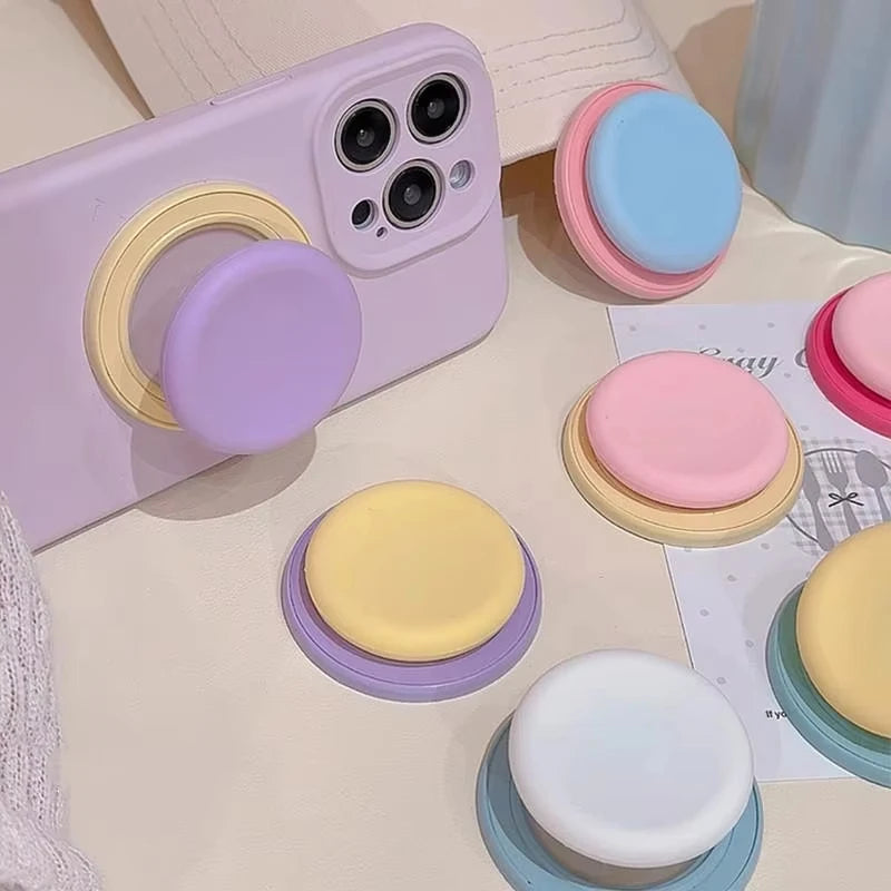 Cute Macaron Silicone Magnetic  Phone Grip & Stand