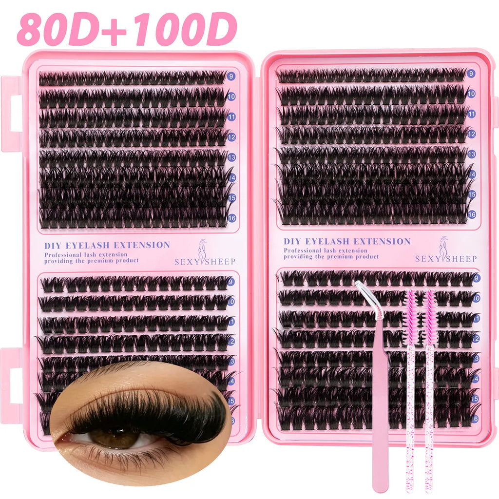 DIY Cluster Lashes Kit-30D, 40D, & 50D