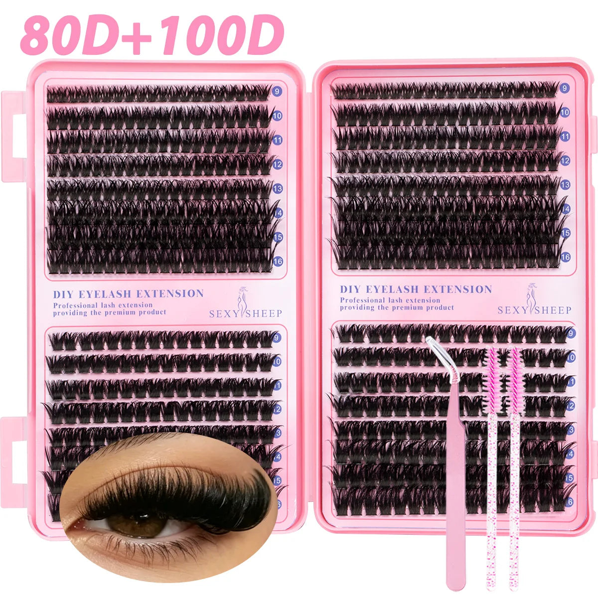 DIY Cluster Lashes Kit-30D, 40D, & 50D