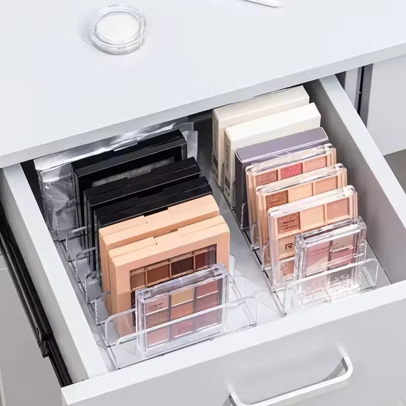 Clear 7- Compartment Makeup Organizer
