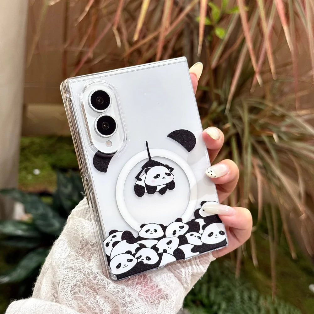 Korean Cute Panda Wrist Strap for Magsafe Case for Samsung Galaxy Z Fold 8, Z Fold  7, Z Fold  6, Z Fold 5 & Fold 8 Ultra