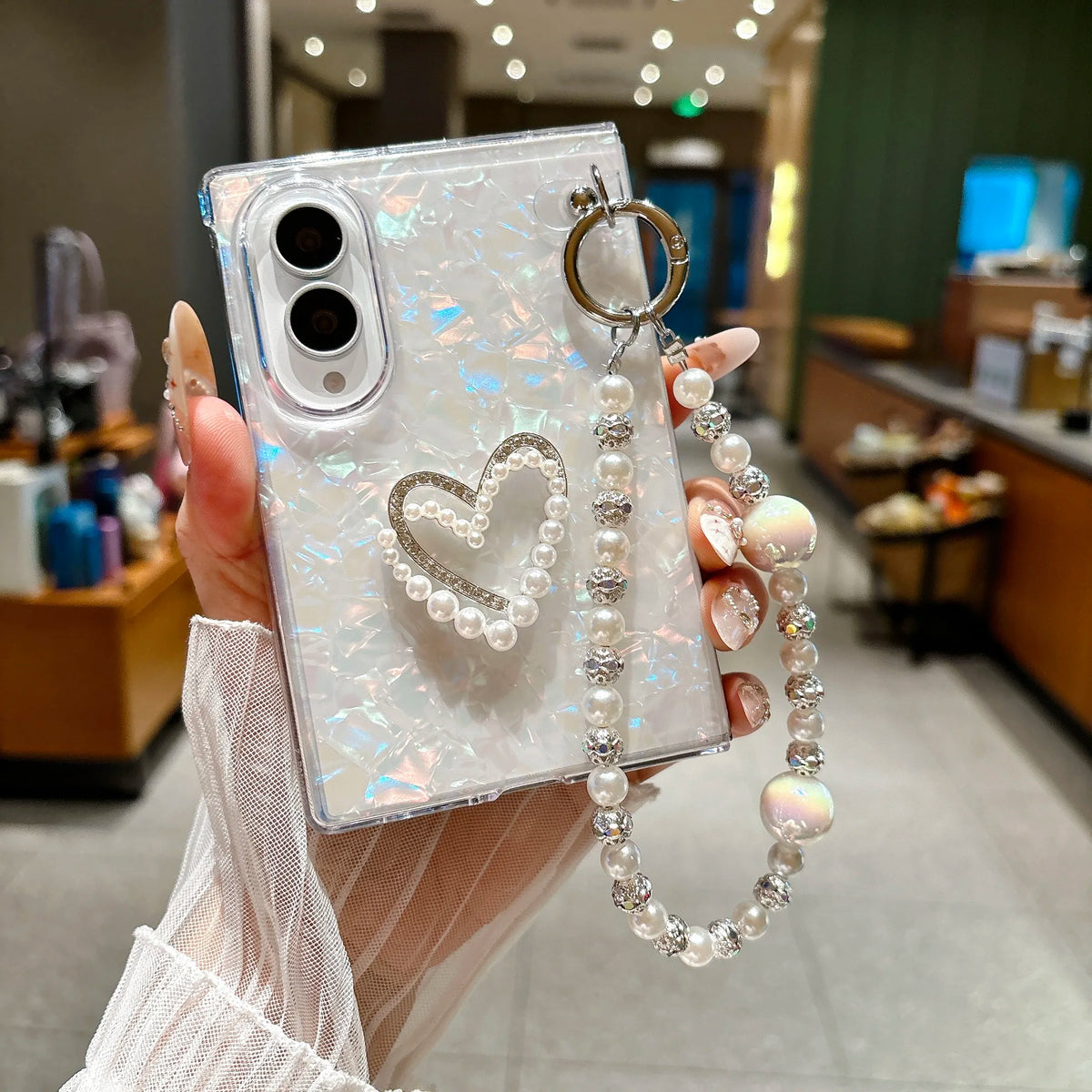 Pearl Bracelet Phone Case for Samsung Galaxy Z Fold *