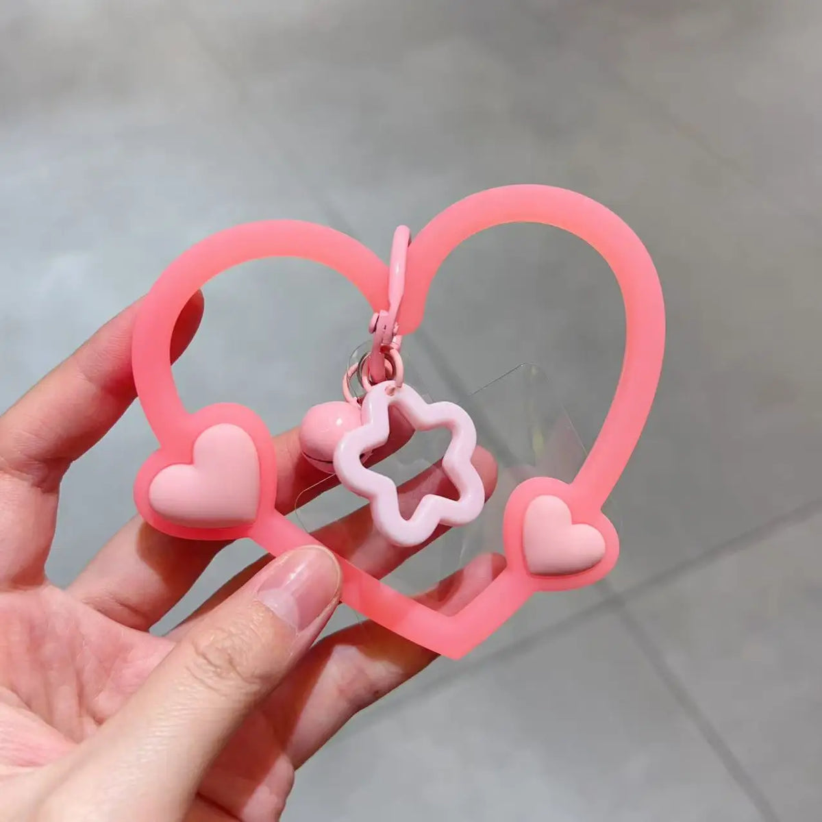 Cute Heart Phone Charm Lanyard Connector - Colorful Heart Phone Case Accessorie
