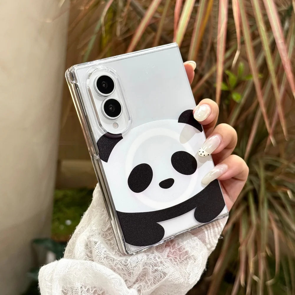 Korean Cute Panda Wrist Strap for Magsafe Case for Samsung Galaxy Z Fold 8, Z Fold  7, Z Fold  6, Z Fold 5 & Fold 8 Ultra