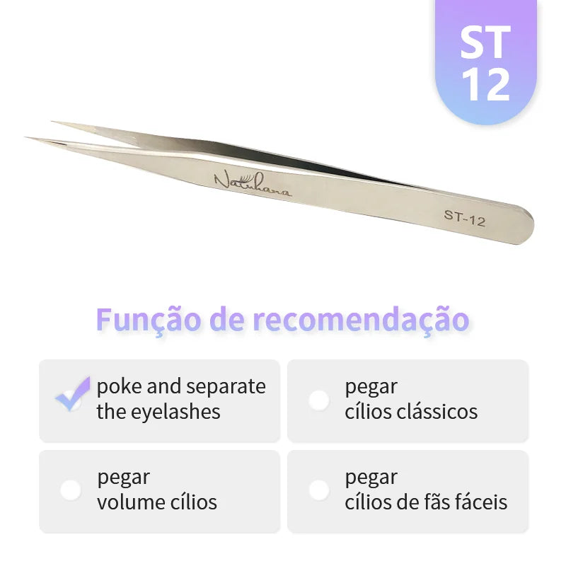 Professional Eyelash Extension Tweezers | Precision Stainless Steel Lash Tweezers