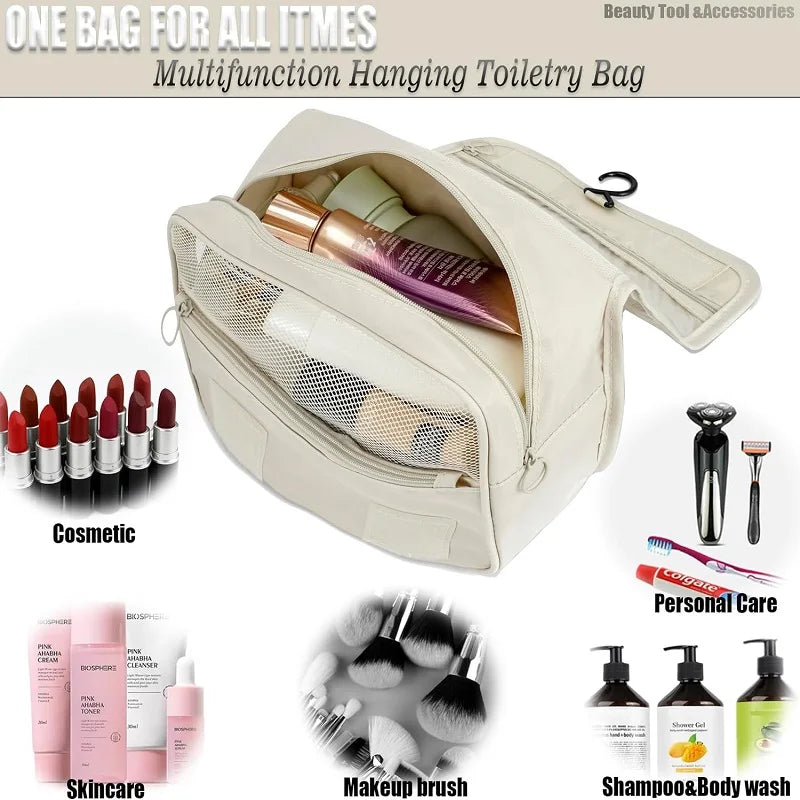 Large Hanging Travel Makeup & Toiletry Organizer Bag