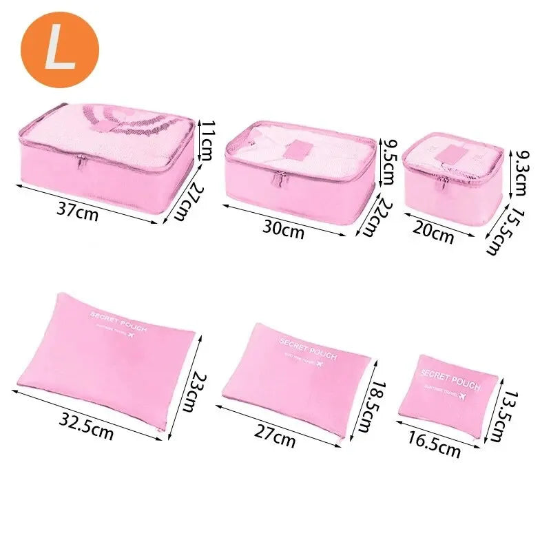 6-Piece Travel Organizer Packing Cube Set