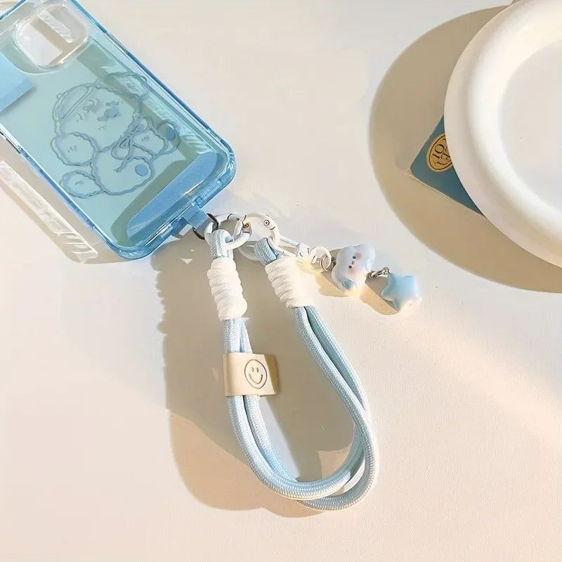 Colorful Cloud & Star Charm Phone Wrist Strap