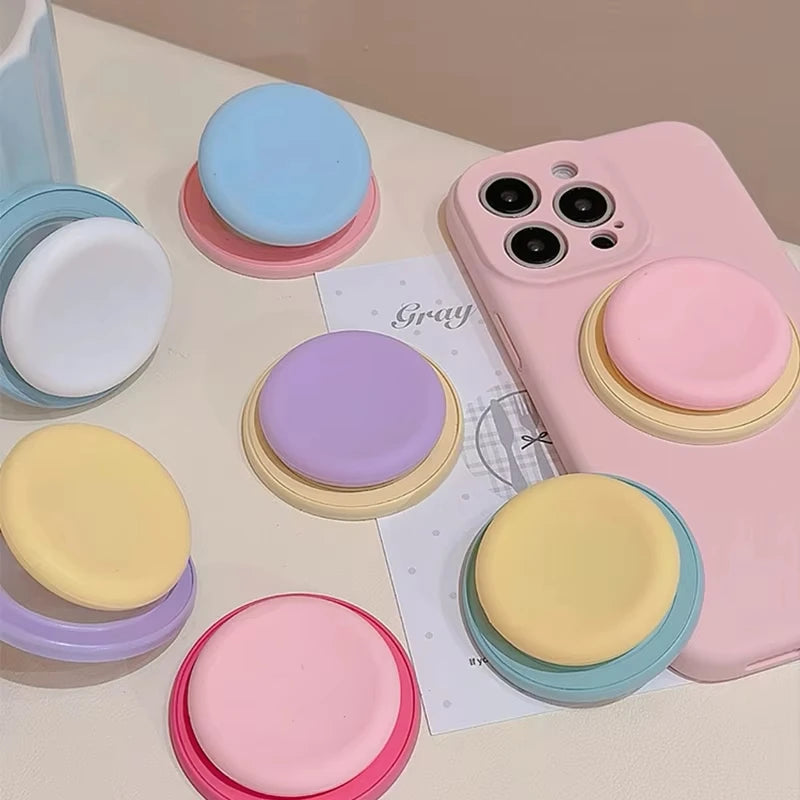 Cute Macaron Silicone Magnetic  Phone Grip & Stand