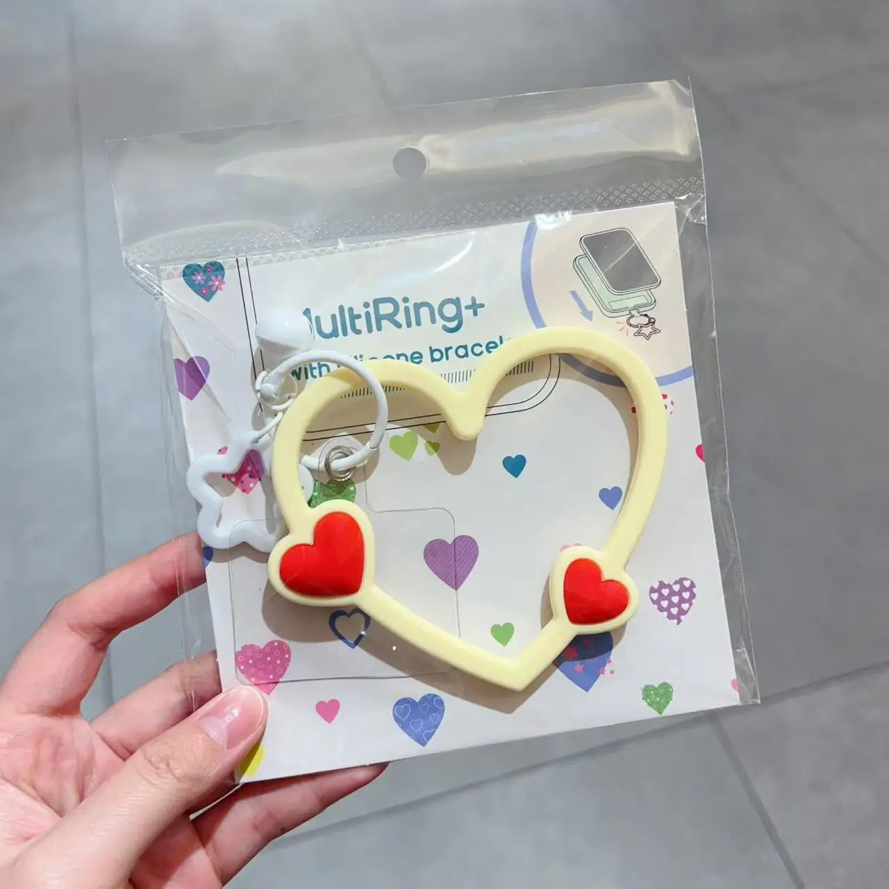 Cute Heart Phone Charm Lanyard Connector - Colorful Heart Phone Case Accessorie
