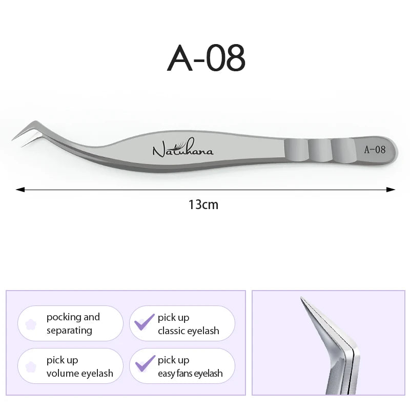 Professional Eyelash Extension Tweezers | Precision Stainless Steel Lash Tweezers