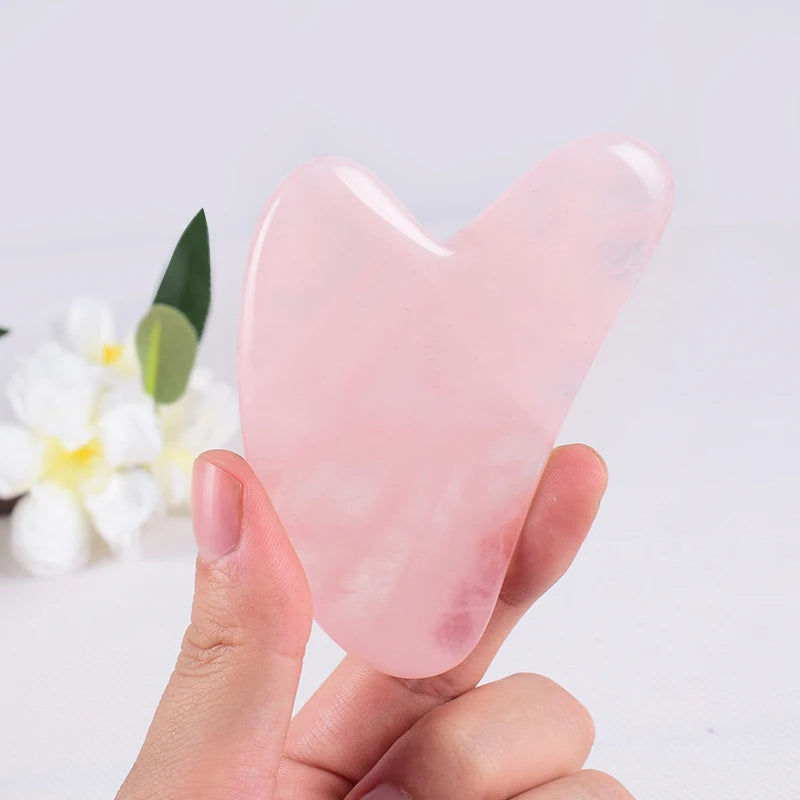 Rose Quartz Gua Sha Facial Massage Tool