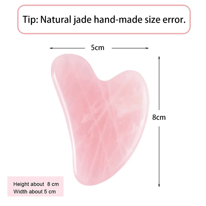 Rose Quartz Gua Sha Facial Massage Tool