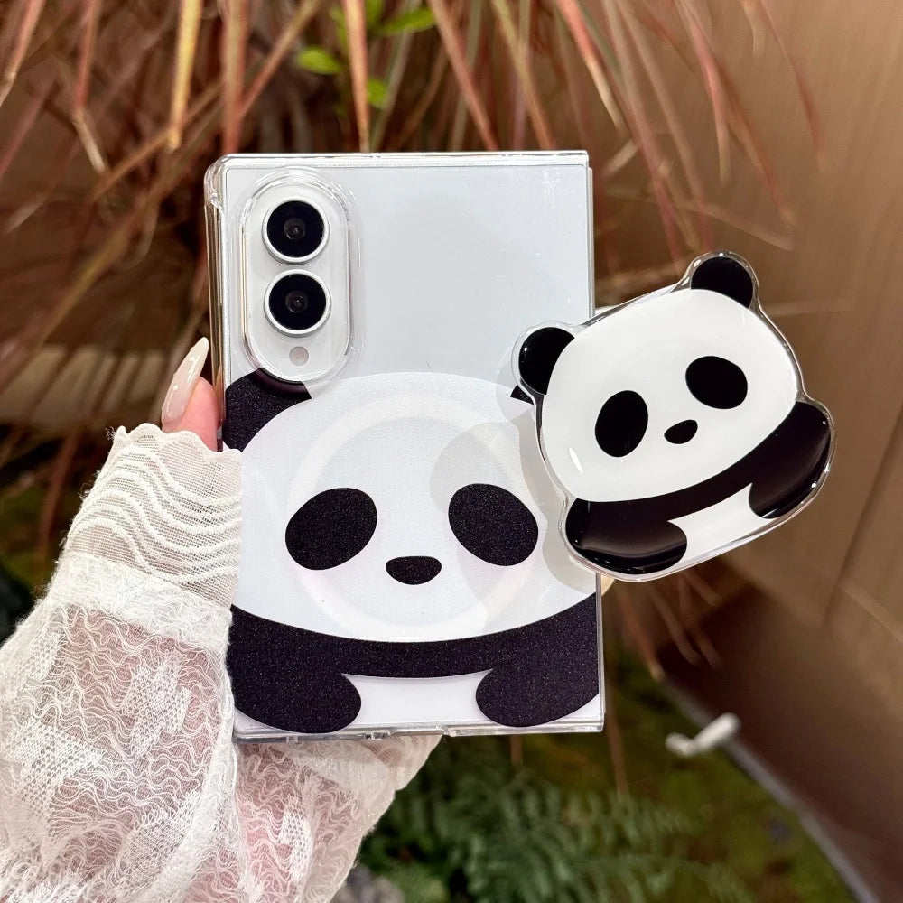 Korean Cute Panda Wrist Strap for Magsafe Case for Samsung Galaxy Z Fold 8, Z Fold  7, Z Fold  6, Z Fold 5 & Fold 8 Ultra