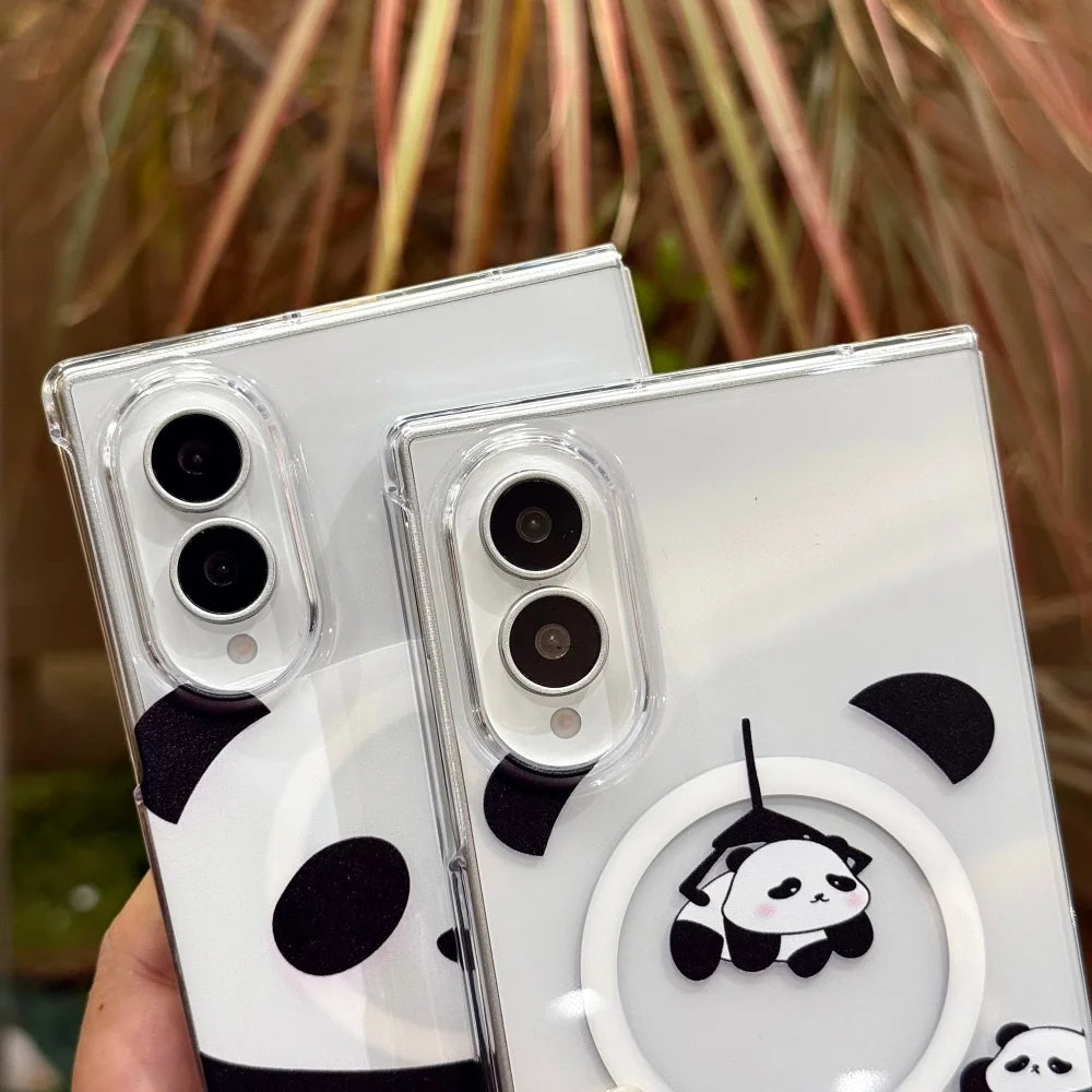 Korean Cute Panda Wrist Strap for Magsafe Case for Samsung Galaxy Z Fold 8, Z Fold  7, Z Fold  6, Z Fold 5 & Fold 8 Ultra