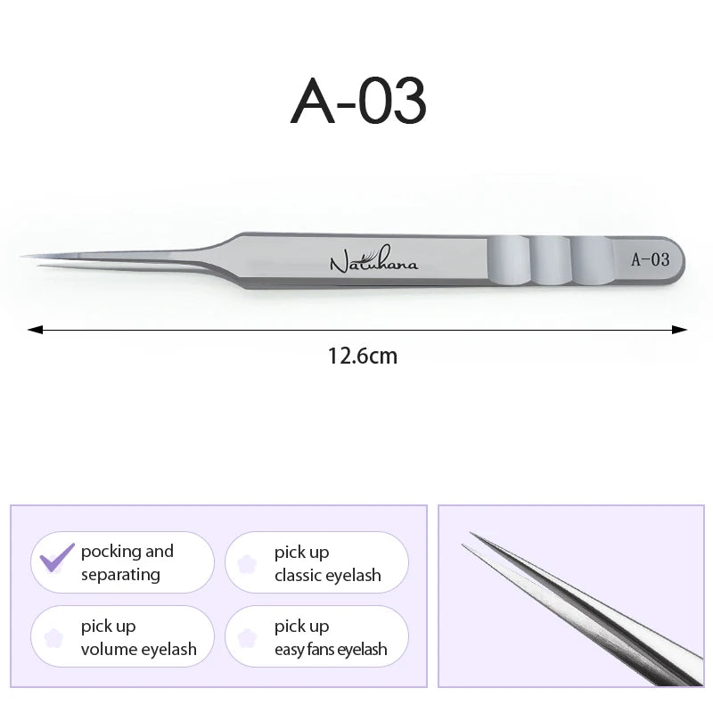 Professional Eyelash Extension Tweezers | Precision Stainless Steel Lash Tweezers