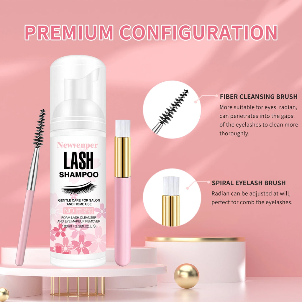 Lash Cleanse Foaming Shampoo +Cleansing Brush