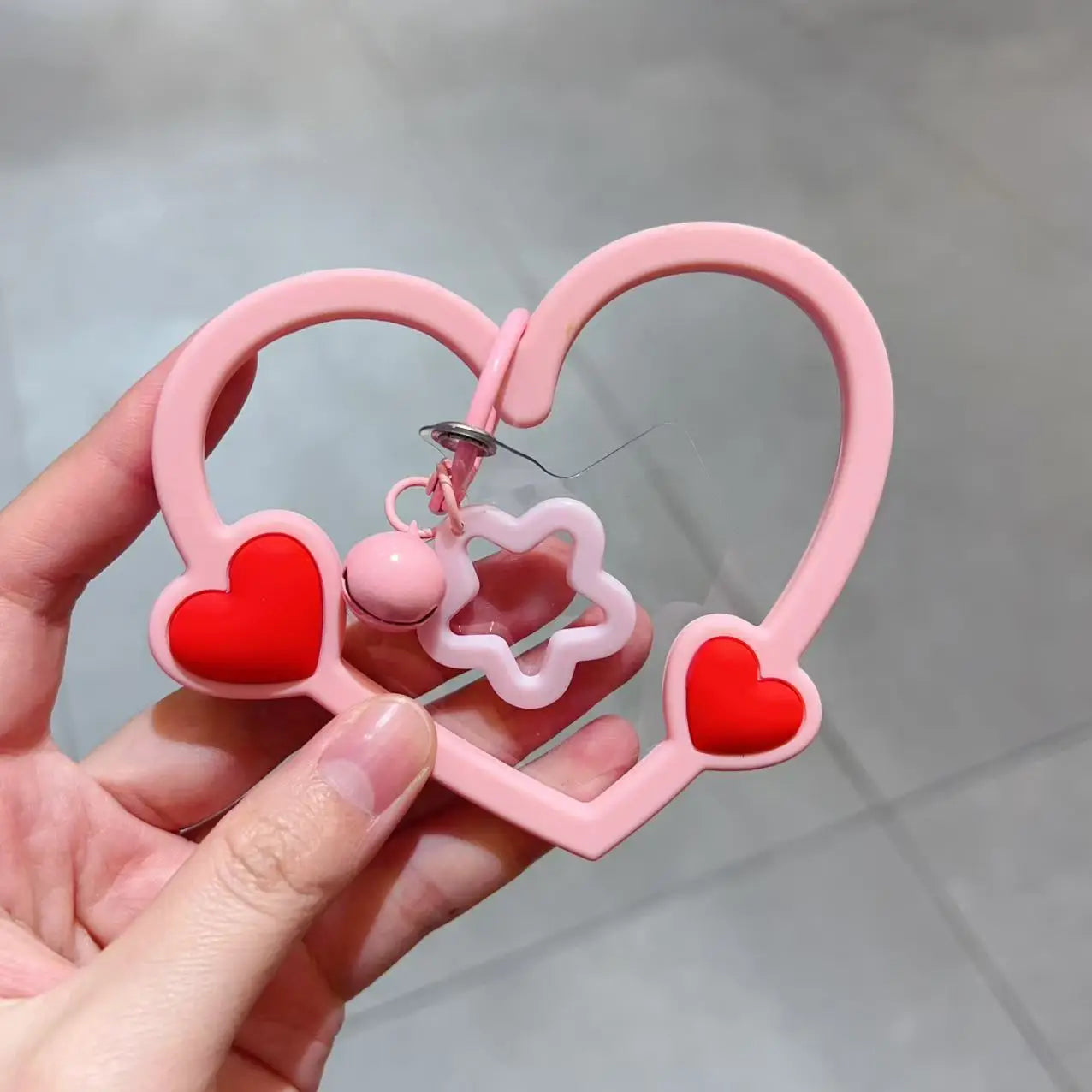 Cute Heart Phone Charm Lanyard Connector - Colorful Heart Phone Case Accessorie