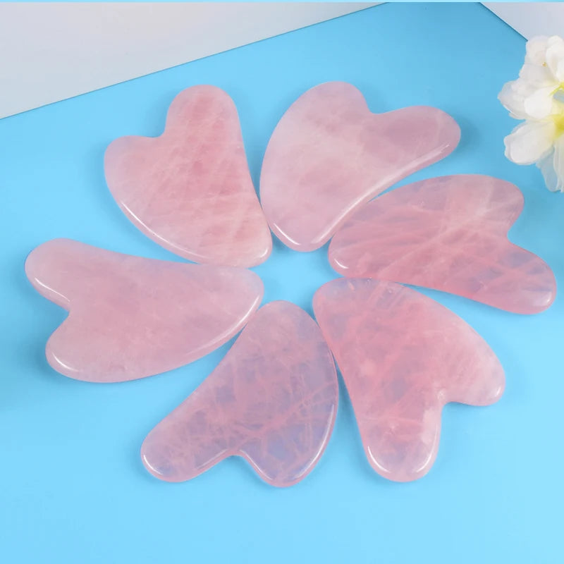 Rose Quartz Gua Sha Facial Massage Tool