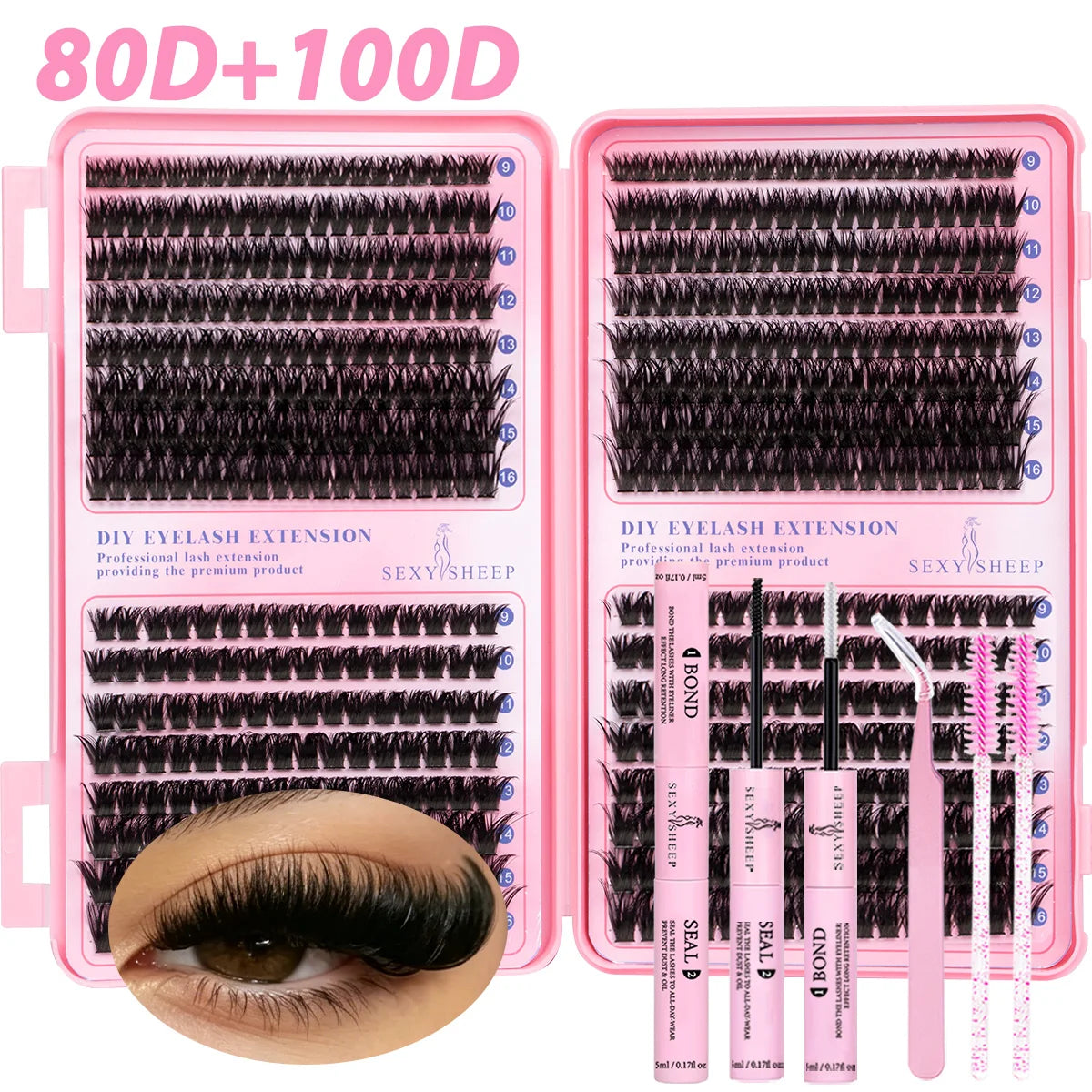 DIY Cluster Lashes Kit-30D, 40D, & 50D