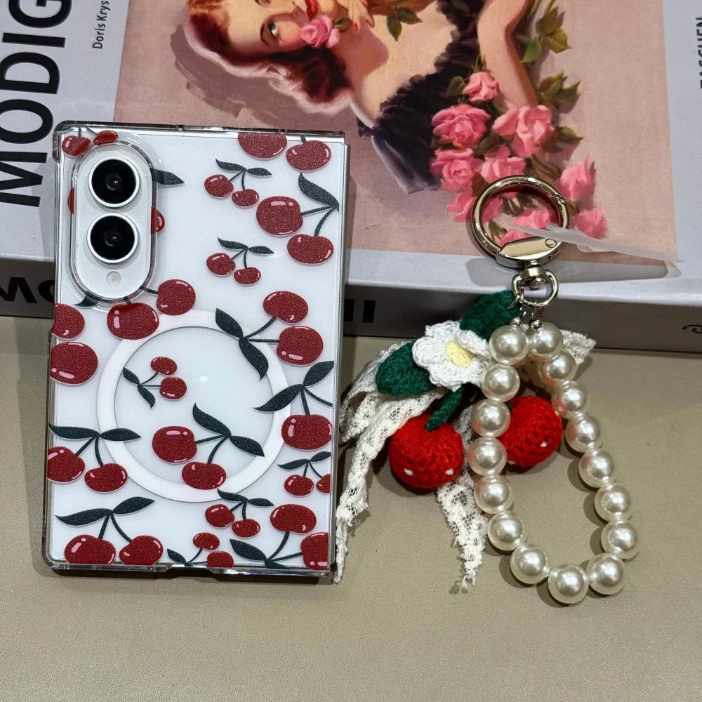 Korean Cute Panda Wrist Strap for Magsafe Case for Samsung Galaxy Z Fold 8, Z Fold  7, Z Fold  6, Z Fold 5 & Fold 8 Ultra