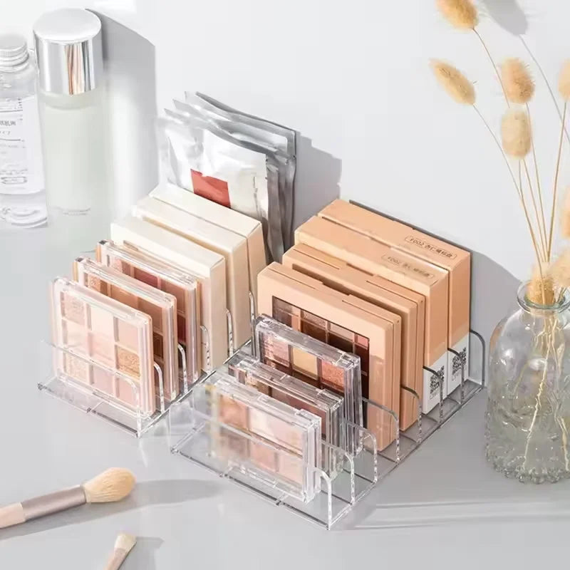 Clear 7- Compartment Makeup Organizer