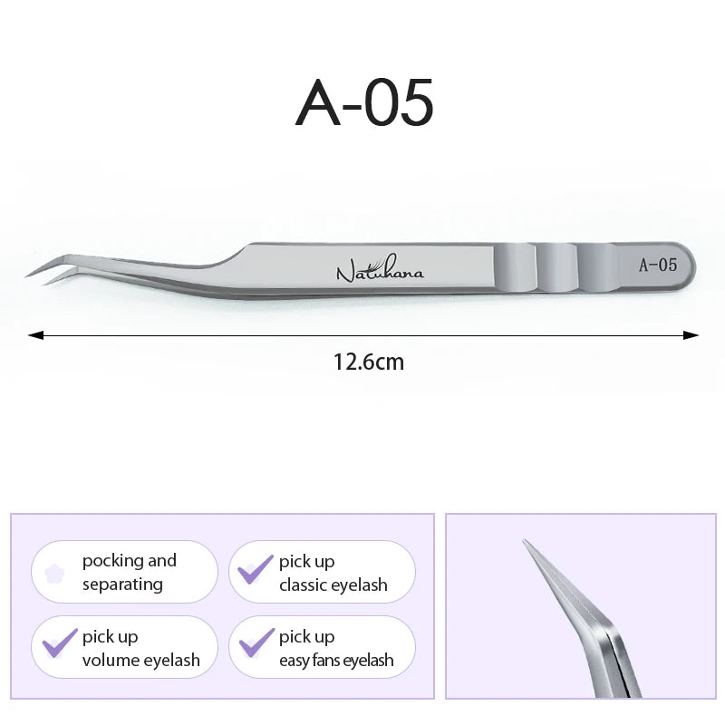 Professional Eyelash Extension Tweezers | Precision Stainless Steel Lash Tweezers