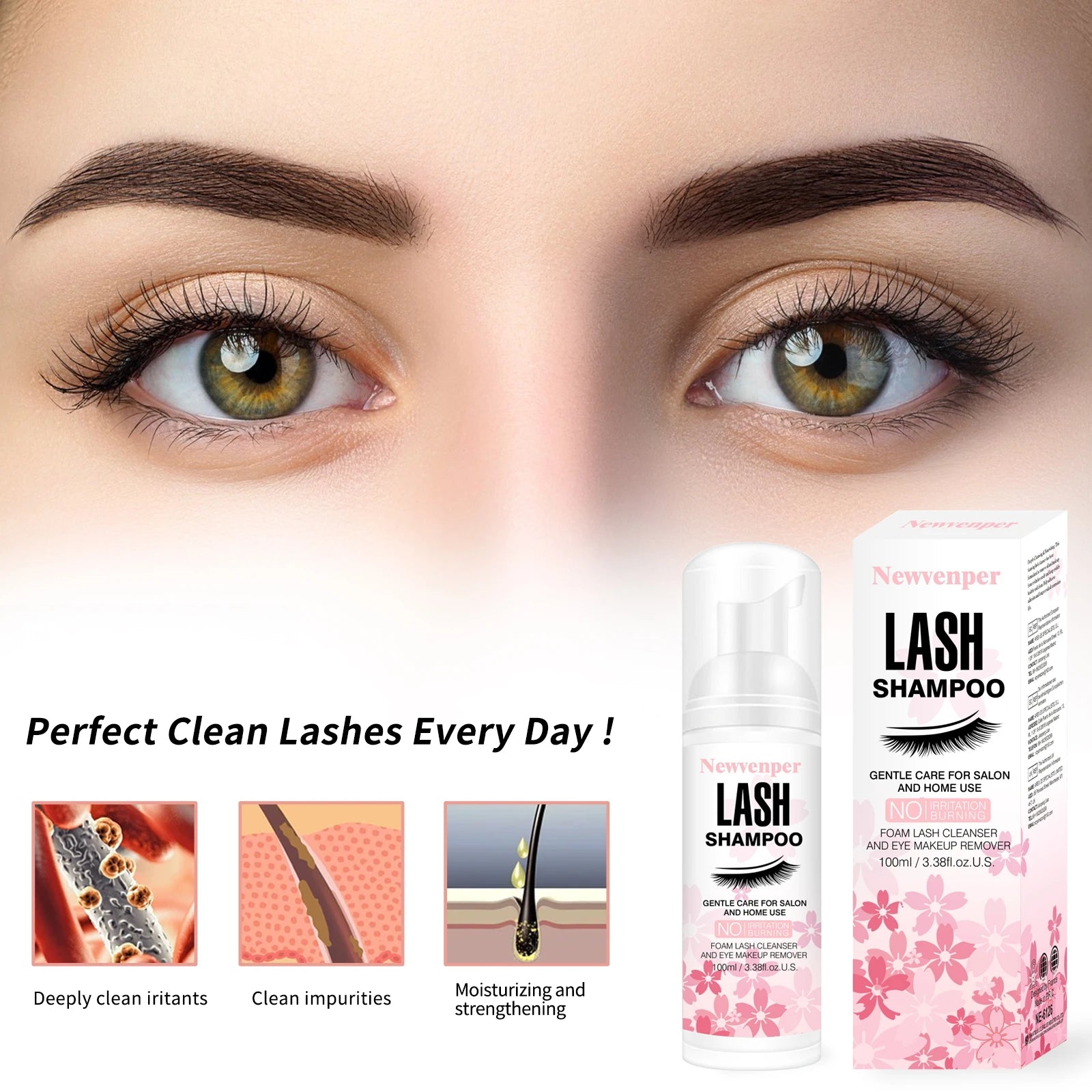 Lash Cleanse Foaming Shampoo +Cleansing Brush
