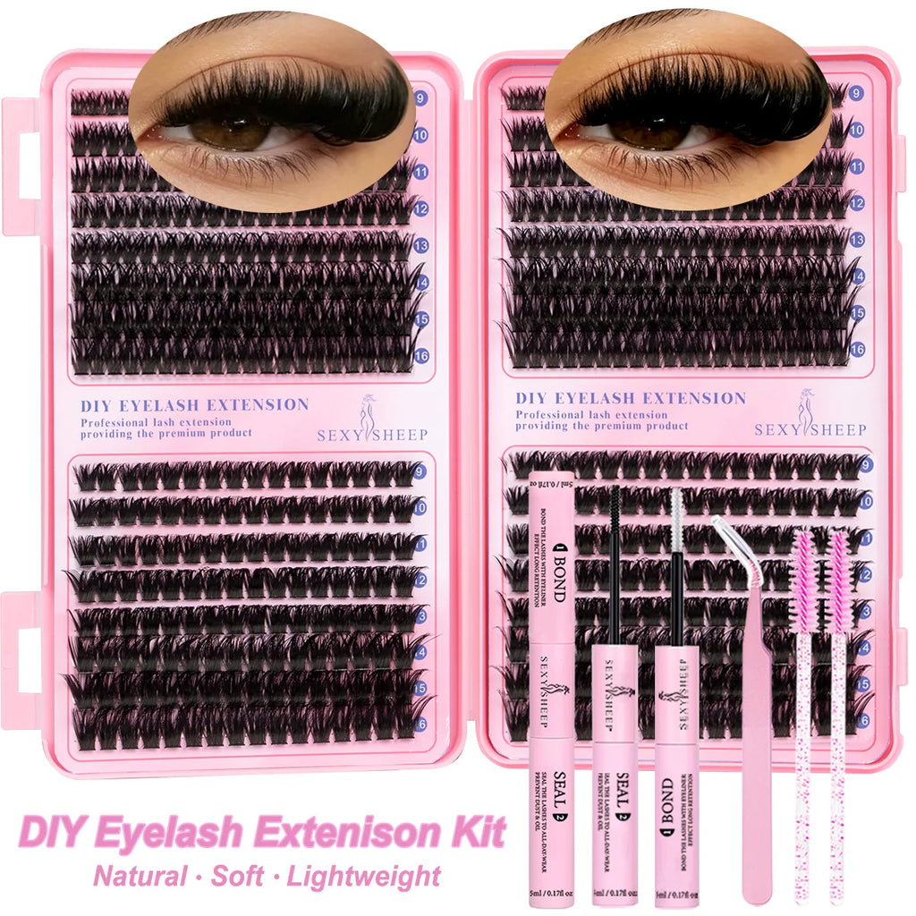 DIY Cluster Lashes Kit-30D, 40D, & 50D