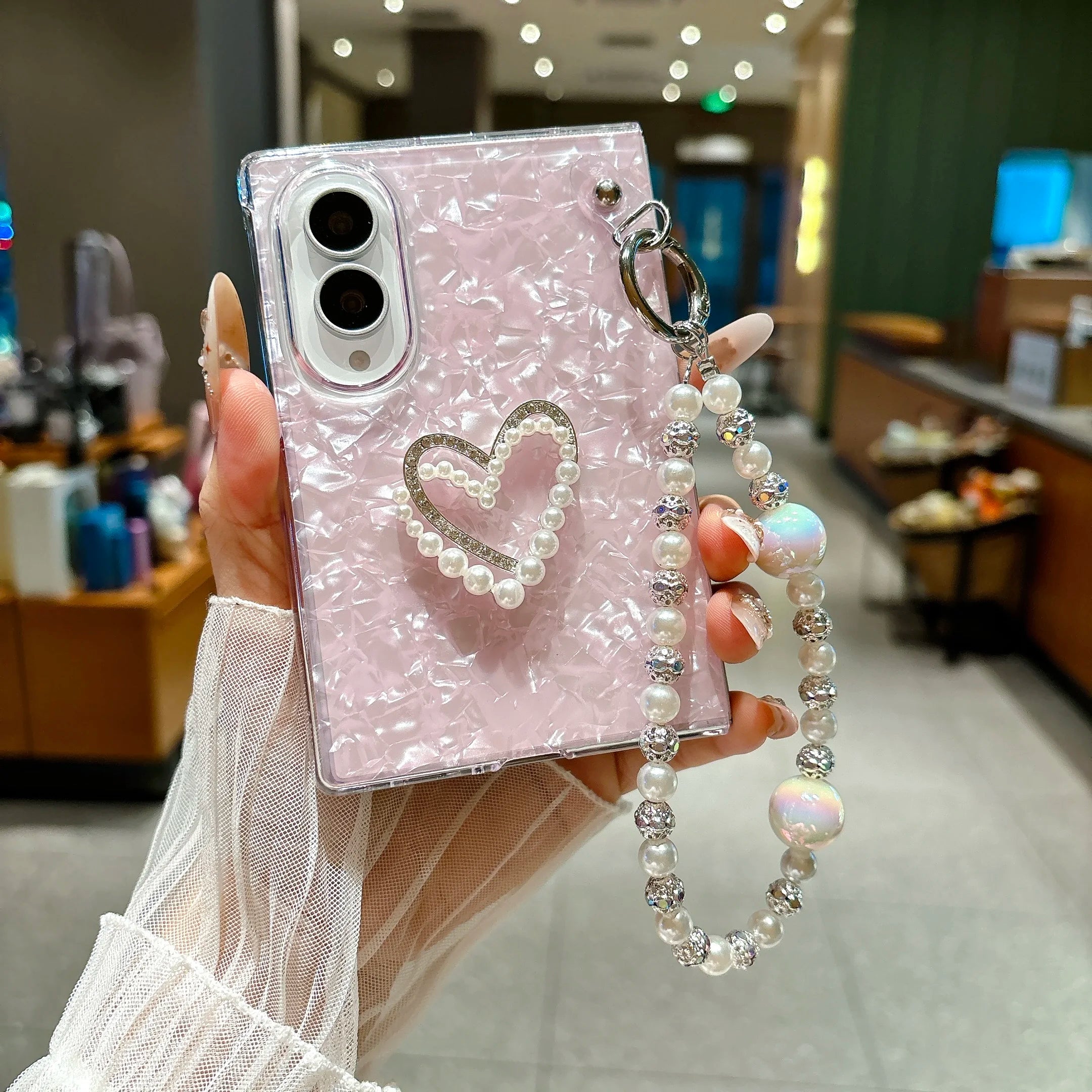 Pearl Bracelet Phone Case for Samsung Galaxy Z Fold *