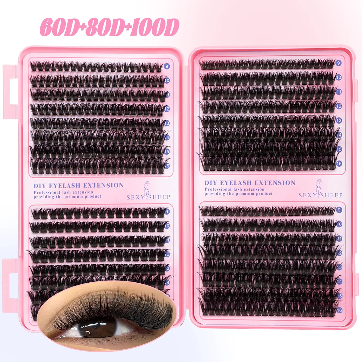 DIY Cluster Lashes Kit-30D, 40D, & 50D