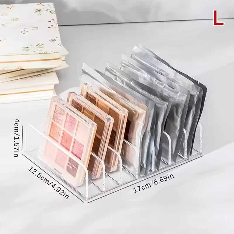 Clear 7- Compartment Makeup Organizer