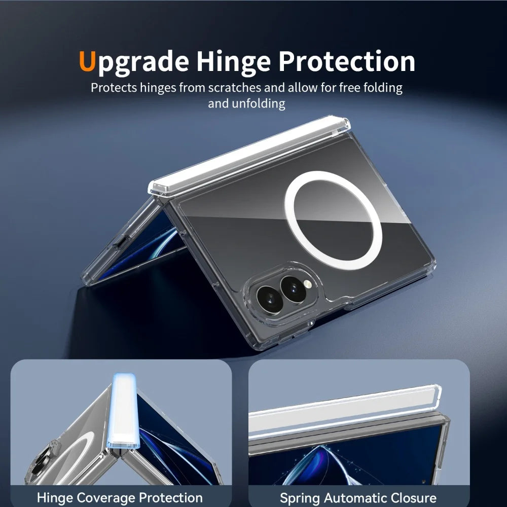 Crystal Clear Magnetic Case for Samsung Galaxy Z Fold 6/7/8