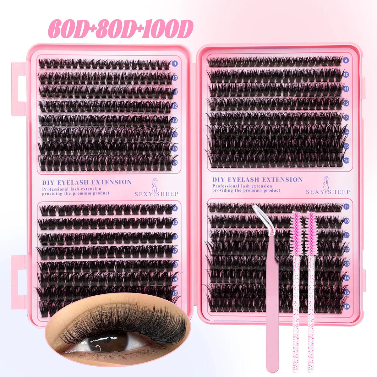 DIY Cluster Lashes Kit-30D, 40D, & 50D